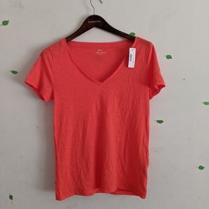 NWT) JCREW Vintage cotton tee pink S
